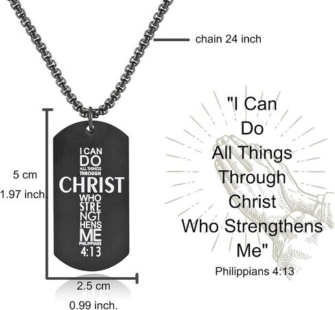 VI.SPORT Player Number 30 Basketball Cross Necklace Dog Tag Pendant, Religious Christian Verse Charm Chain Inspiring Faith I Can Do All Things Jewelry (Black) in Saudi Arabia