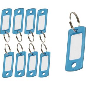 Lucky Line Flexible Colored Plastic Key Tag with 3/4" Split Ring in Black, 50 Tags (16920)
