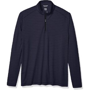 Cutter & Buck Men's Moisture Wicking Drytec UPF Holman Stripe Half Zip Pullover in Saudi Arabia