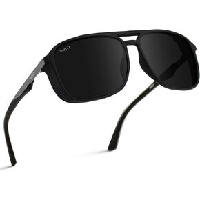 WearMe Pro - Polarized Modern Square Aviator Sunglasses for Men