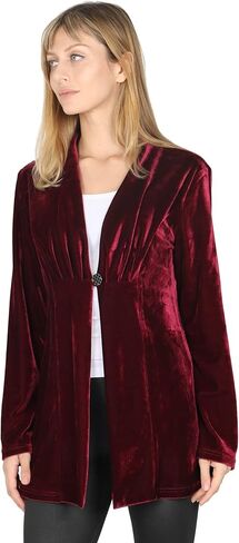 سترات مكتب Yukiwi نسائية كاجوال بأكمام طويلة مخملية in Kuwait