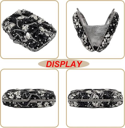Colorful Crystal Clutch Box Handbag Women Sparkling Evening Bags for Wedding Party Prom Purse in Saudi Arabia
