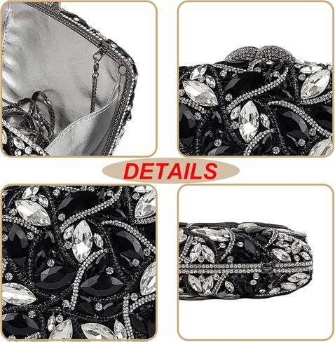 Colorful Crystal Clutch Box Handbag Women Sparkling Evening Bags for Wedding Party Prom Purse in Saudi Arabia