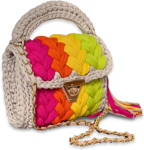 CHQEL Evening Clutch Bag for Women, Handmade Crochet Wedding Party Purse, Small Flap Formal Crossbody Handbag Evening Clutch in Saudi Arabia