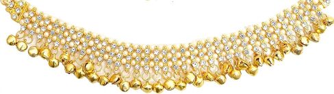 جويل انديا خلخال بايال من خرز كوندان غونغرو الذهبي التقليدي من بوليوود in Kuwait