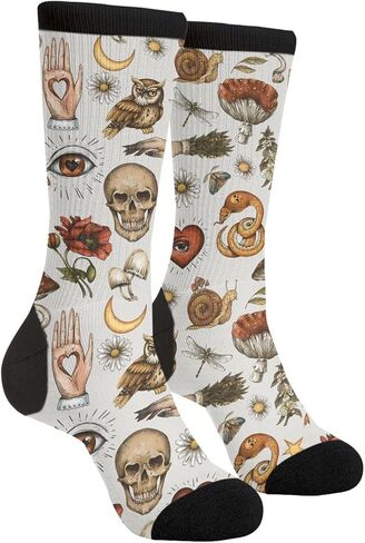 Yaateeh Cute Axolotl Funny Novelty Socks Unisex Crazy Crew Dress Socks in Saudi Arabia
