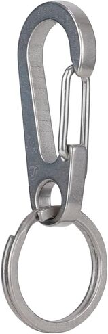 SanThee Titanium Ti Carabiner Key Ring Kit, Mini Quick Release Heavy Duty Hooks Keychain Clip for Men Women, Comes with Metal Gifts Case in Kuwait