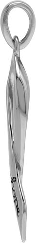 Silvershake Antique Finishing or Yellow Gold Plated 925 Sterling Silver Hope and Cancer Awareness Ribbon Pendant Charm or Pendant with 18 Inches Chain Necklace Jewelry for Women or Teens in Saudi Arabia