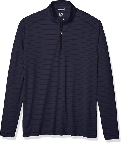 Cutter & Buck mens Moisture Wicking DryTec UPF Holman Stripe Half Zip Pullover Pullover Sweater in Saudi Arabia