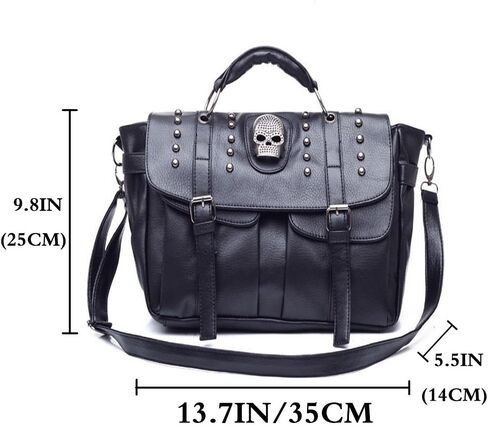 Fivelove Women Top Handle Shoulder Bag Personality Rivet Satchel Tote Middle Size Handbag Purse Bag in Saudi Arabia