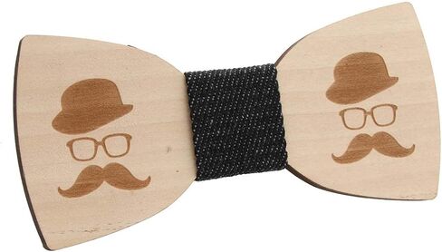 Huliyhus Wooden Mens Bow Tie Natural Wood Handcrafted Bowties Necktie Adjustable Bowties for Tuxedo Wedding Party in Saudi Arabia