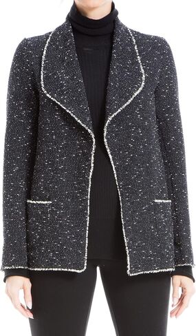 Max Studio Women's Tweed Drape Jacket with Pockets in Saudi Arabia