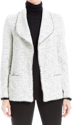 Max Studio Women's Tweed Drape Jacket with Pockets in Saudi Arabia