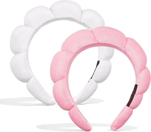 Ayesha Spa Headband for Women Sponge Headband for Washing Face Clouds Soft Hairband Skincare Makeup Headbands for Women Girls Shower Makeup Skincare (Pink) in Saudi Arabia