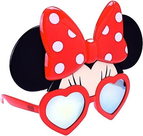 نظارات شمسية لشخصية ديزني ماوس من Sun-Staches، أزياء فورية، هدايا للحفلات، UV400، مقاس واحد، Heart Minnie in Kuwait