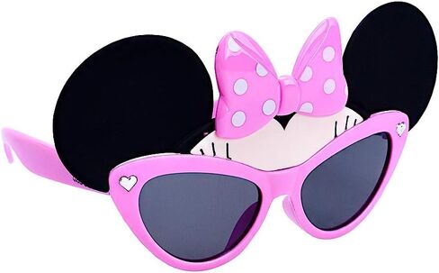 نظارات شمسية لشخصية ديزني ماوس من Sun-Staches، أزياء فورية، هدايا للحفلات، UV400، مقاس واحد، Heart Minnie in Kuwait