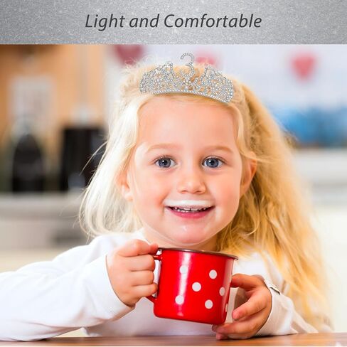 مجموعة وشاح وتاج عيد الميلاد الثالث من VeryMerryMakering للفتيات - وشاح لامع + تاج من حجر الراين مع زهور - هدية وديكور مثالي لحفلات الأميرة in Kuwait