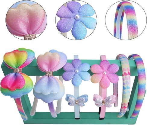 AlamnoFu Girls Glitter عصابات رأس لامعة لامعة للأطفال، عصابة شعر حلوة، عصابة رأس مضادة للانزلاق هدية للحفيدة... in Saudi Arabia
