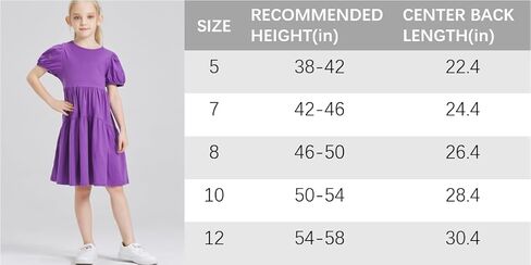 فستان DaniChins كاجوال للفتيات بأكمام منتفخة من القطن الصلب بطبقات in Kuwait