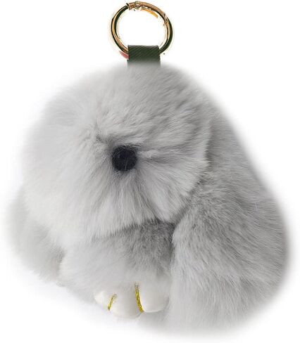 jtkdxqs Mini Bunny Keychain Artificial Rabbit Fur Plush Fluffy Key Ring Car charm for Women Girls in Saudi Arabia
