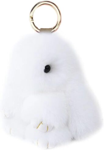 jtkdxqs Mini Bunny Keychain Artificial Rabbit Fur Plush Fluffy Key Ring Car charm for Women Girls in Saudi Arabia