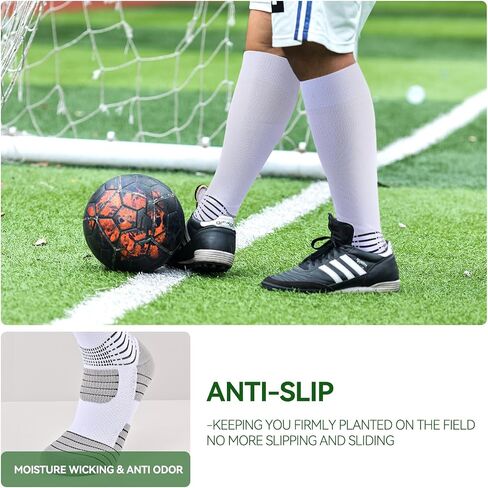 IRAMY Compressive Soccer Socks Ankle Compression Support Coolmax Wicking Anti-Slip Football Baseball Softball 1/2/3 Packs in Saudi Arabia