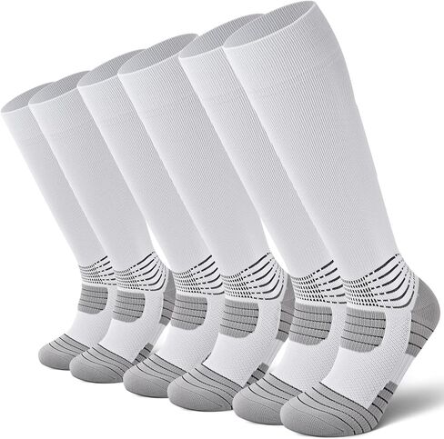 IRAMY Compressive Soccer Socks Ankle Compression Support Coolmax Wicking Anti-Slip Football Baseball Softball 1/2/3 Packs in Saudi Arabia