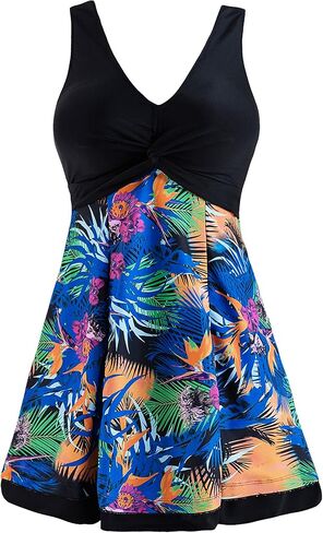 ثوب سباحة نسائي من Wantdo مقاس كبير لباس سباحة متواضع من قطعة واحدة على شكل طاووس عتيق in Kuwait