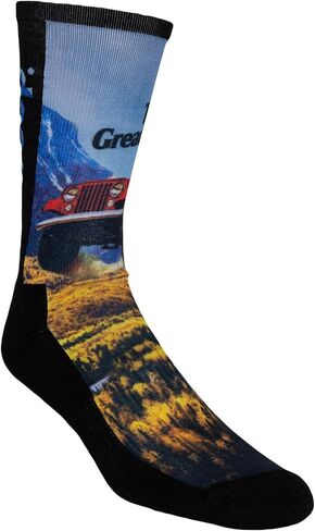 Jeep Men's Vintage Ads Crew Socks-1 Pair Pack-Lightweight Cushioned Comfort in Saudi Arabia