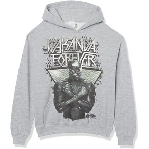 Marvel unisex-child Pantherforever Pattern Hooded Sweatshirt