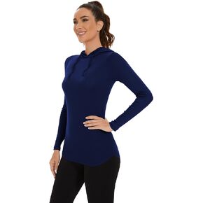 TAIPOVE Cotton Ribbed Hoodie Pullover Sweatshirts for Women Lightweight Long Sleeve Tops Fashion Tunic