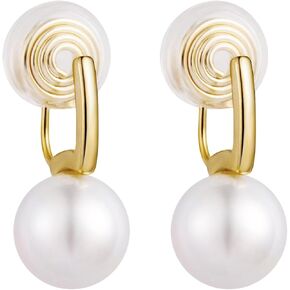 HAISWET الحد الأدنى كليب على الأقراط للفتيات النساء أنيقة مقلد بيرل انخفاض الأقراط غير ثقب كليب in Kuwait