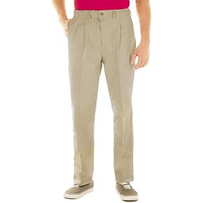 Creekwood Full Elastic Waist Twill Pants for Big and Tall Mens - 100% Pure Cotton in Saudi Arabia