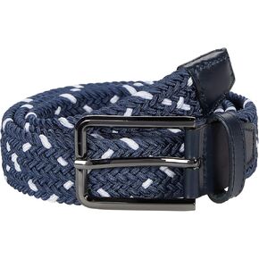 Johnston & Murphy Leather Woven Belt