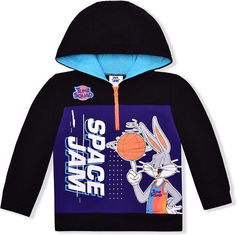 وارنر بروس. هودي لوني تونز باغز باني بويز بنصف سحاب للأطفال الصغار والصغار - أسود in Kuwait