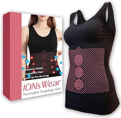 IONsWear Tourmaline Sculpting Vest, Ionic Shaping Vest for women, Shaping Lifting Vest, Slim Ion Energy Vest for Women in Kuwait