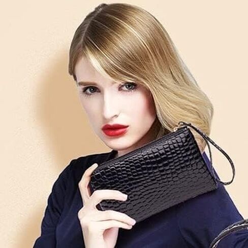 شنطة يد صغيرة بنمط جلد التمساح من فينسينت 83 - شنطة كلاتش بتصميم شنطة يد من الجلد in Kuwait
