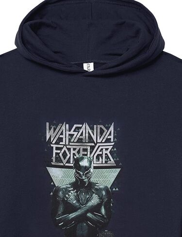 Marvel unisex-child Pantherforever Pattern Hooded Sweatshirt in Saudi Arabia