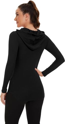 سويت شيرت بقلنسوة مضلع من القطن من TAIPOVE للنساء خفيف الوزن وأكمام طويلة، تونيك عصري in Kuwait