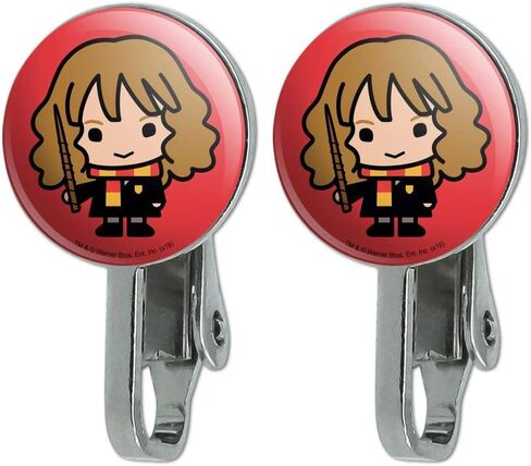 Harry Potter Cute Chibi Hermione Character Novelty Clip-On Stud Earrings in Saudi Arabia