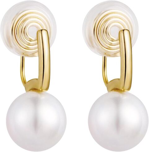 HAISWET الحد الأدنى كليب على الأقراط للفتيات النساء أنيقة مقلد بيرل انخفاض الأقراط غير ثقب كليب in Kuwait