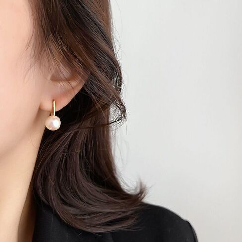 HAISWET الحد الأدنى كليب على الأقراط للفتيات النساء أنيقة مقلد بيرل انخفاض الأقراط غير ثقب كليب in Kuwait