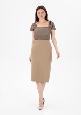 G-Line Pencil Skirt for Women, Regular to Plus Size (8-26) Midi Skirts, Office Skirts for Women for Work, Business Skirts in Saudi Arabia