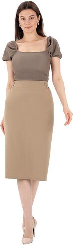 G-Line Pencil Skirt for Women, Regular to Plus Size (8-26) Midi Skirts, Office Skirts for Women for Work, Business Skirts in Saudi Arabia