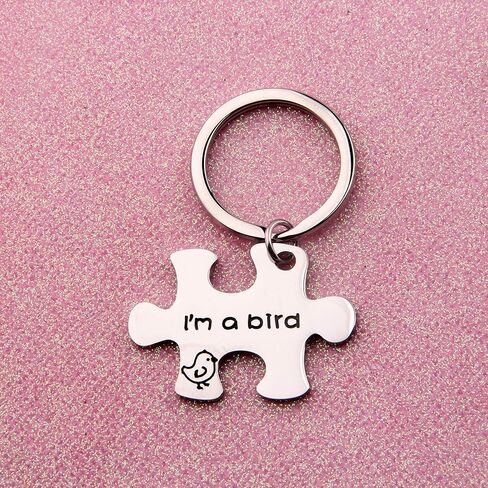 SEIRAA If You're A Bird I'm A Bird Keychain The Notebook Movie Jewelry Couple Keychain GiftF-9PBI in Saudi Arabia