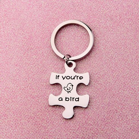 SEIRAA If You're A Bird I'm A Bird Keychain The Notebook Movie Jewelry Couple Keychain GiftF-9PBI in Saudi Arabia