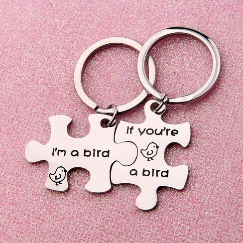 SEIRAA If You're A Bird I'm A Bird Keychain The Notebook Movie Jewelry Couple Keychain GiftF-9PBI in Saudi Arabia