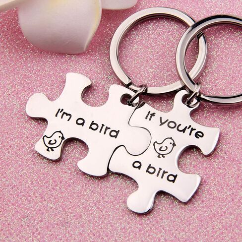 SEIRAA If You're A Bird I'm A Bird Keychain The Notebook Movie Jewelry Couple Keychain GiftF-9PBI in Saudi Arabia