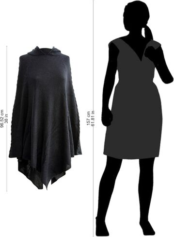 NOVICA Black Peruvian Alpaca Wool Blend Hooded Poncho, Eternal Magic' in Kuwait