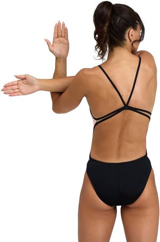 ARENA Performance Circle Stripe Women's Swimsuit Lace Back One Piece MaxLife Training Suit in Saudi Arabia
